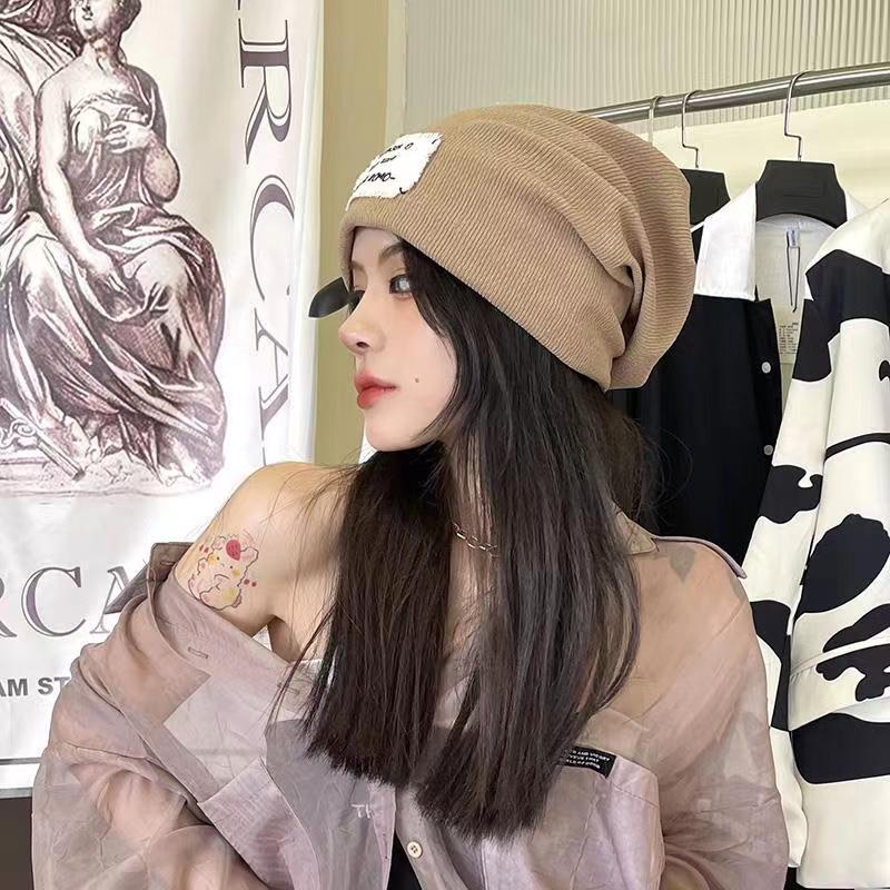 Topi beanie Rajut Panjang Gaya Korea Kasual Untuk Wanita