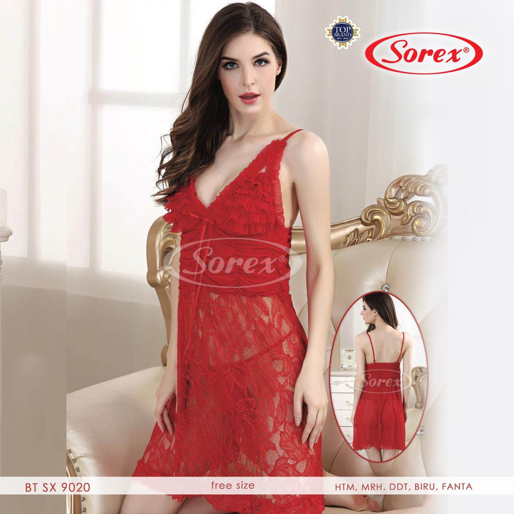 babybear Sorex Lingerie BT SX 9020 Baju Tidur Sexy Bonus G-String