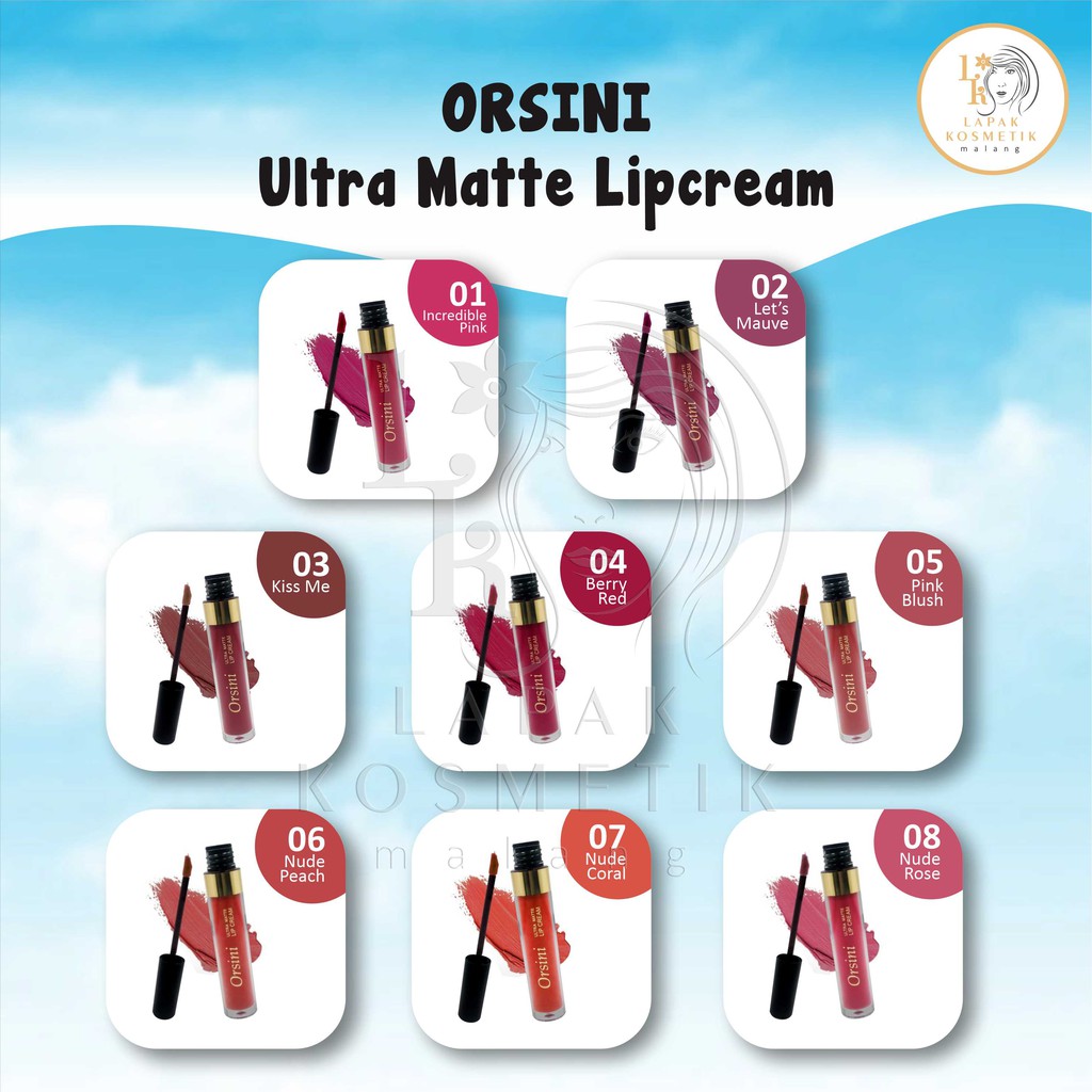 Orsini Ultra Matte Lipcream With Vitamin E + Jojoba Oil