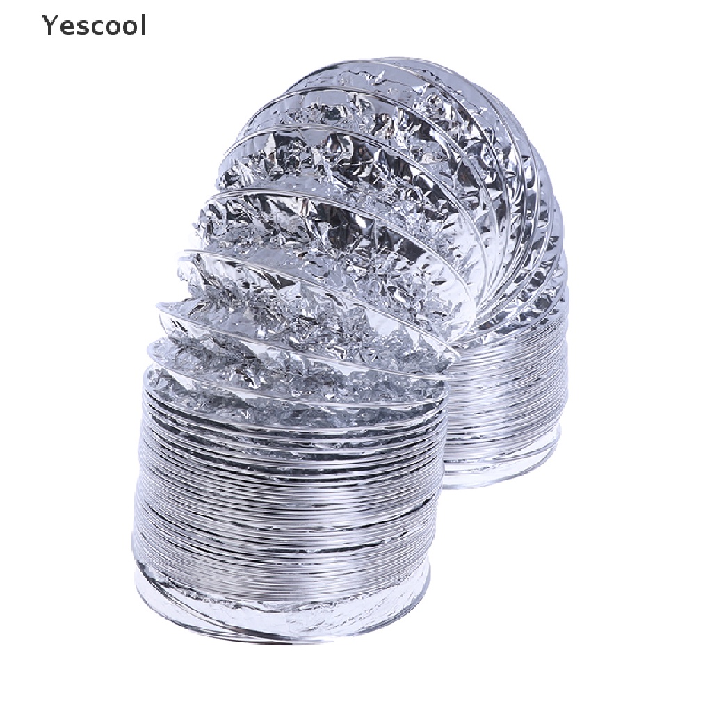 Yescool Pipa Ventilasi Udara Bahan Aluminum Ukuran 4 &quot;/ 1.5M Flexible