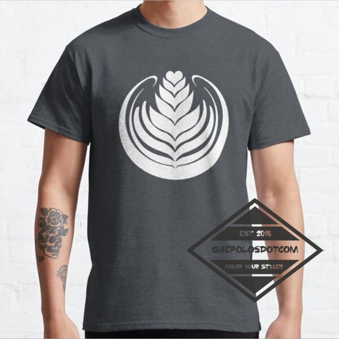 Kaos Baju Ngopi Distro Latte Art Maker polos custom Kopi Barista mu - 2/4/6/10th INFO, ABU TUA