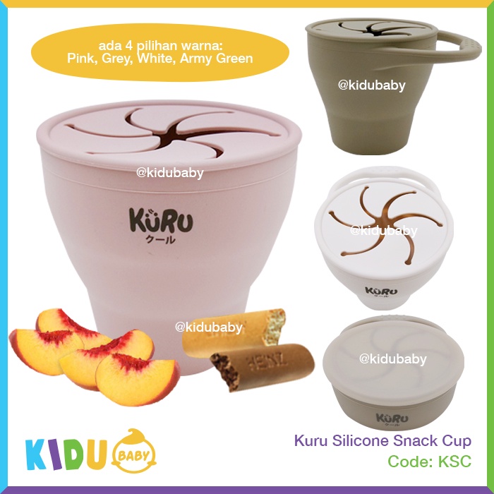 Kuru Silicone Cup Tempat Makan Bayi dan Anak Kidu Baby