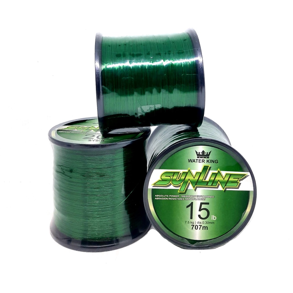 Senar Pancing WATER KING SUNLINE WARNA HIJAU Cepat Tenggelam SPOOL 1/8 Ukuran 0.18MM - 0.65MM