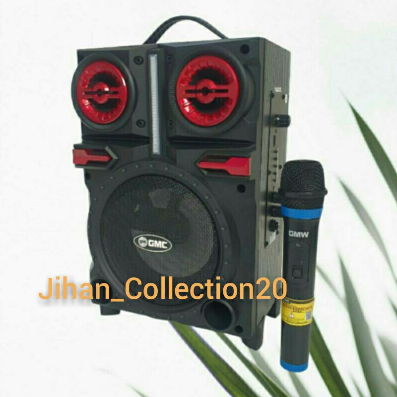 Speaker Aktif Portable GMC 897Q 6.5 Inch Bluetooth + Mic Wireless Extra Bass Original Gmc/advance
