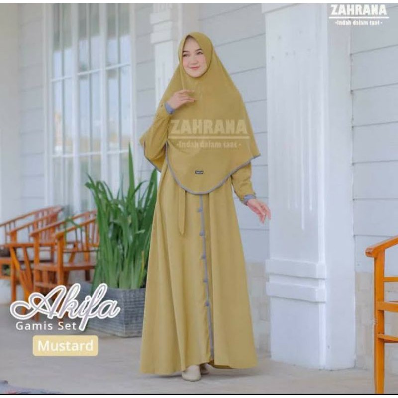 gamis akifa set jilbab standart by zahrana