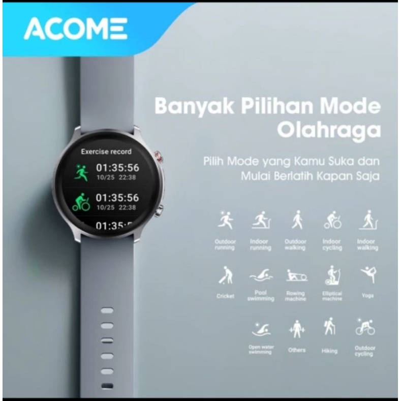 ACOME C1 Sport Smart Watch Tahan Air Bluetooth Blood Oxygen Monitoring ORIGINAL