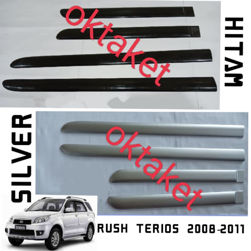 list body samping  Rush Terios lama old 2008 2010 2011 Hitam &amp; Silver