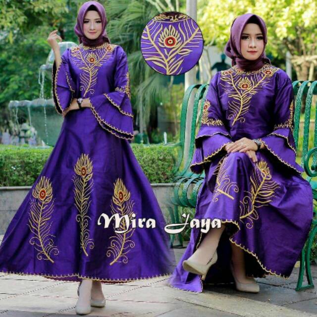 New Kebaya Gamis Bulu Merak Original Brand Mira Jaya