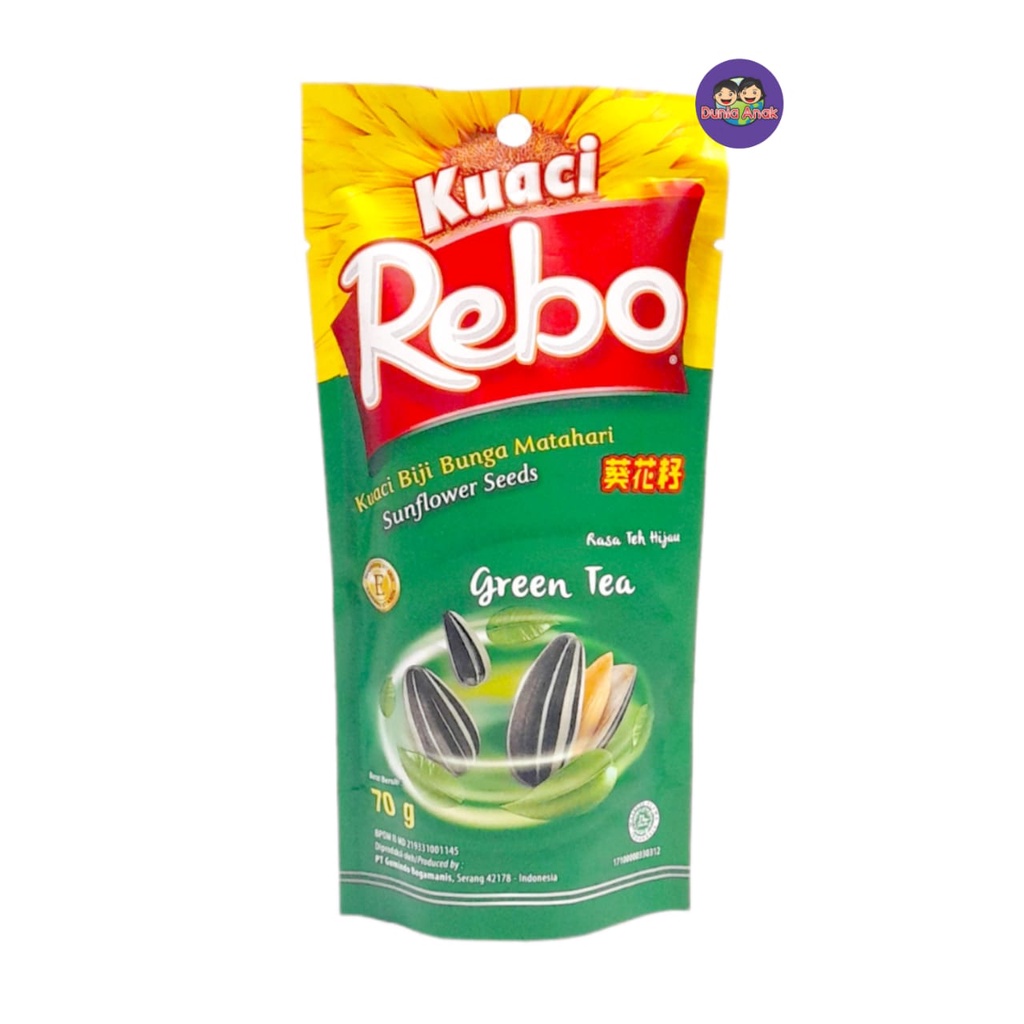 

REBO Kuaci Biji Bunga Matahari 70gr Rasa Green Tea