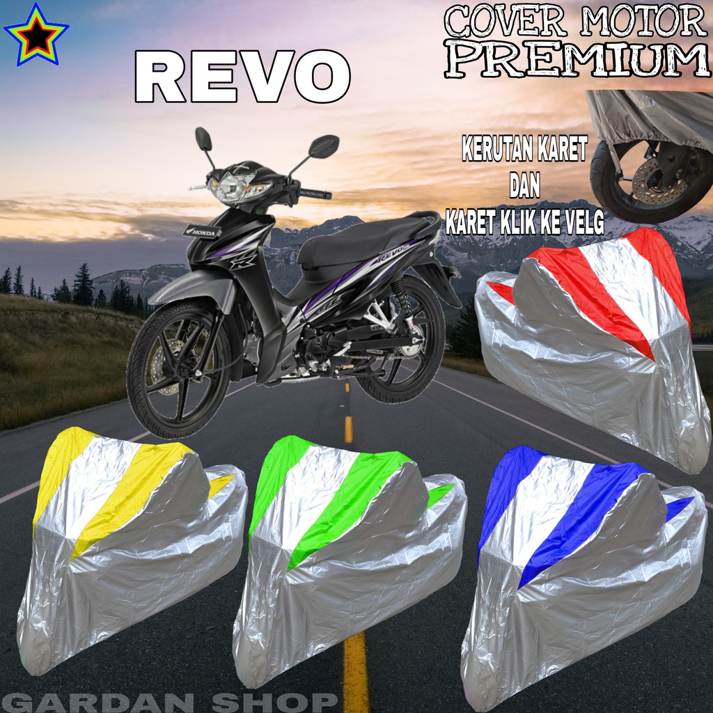 Sarung Motor REVO Silver KOMBINASI Body Cover Penutup Motor Revo PREMIUM