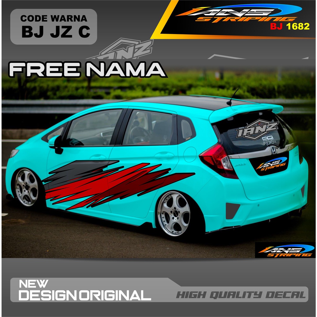 STICKER DECAL MOBIL HONDA JAZZ TERBARU  / DECAL STICKER MOBIL / STIKER MOBIL / STIKER MOBIL BRIO, HONDA JAZZ, AGYA, AYLA