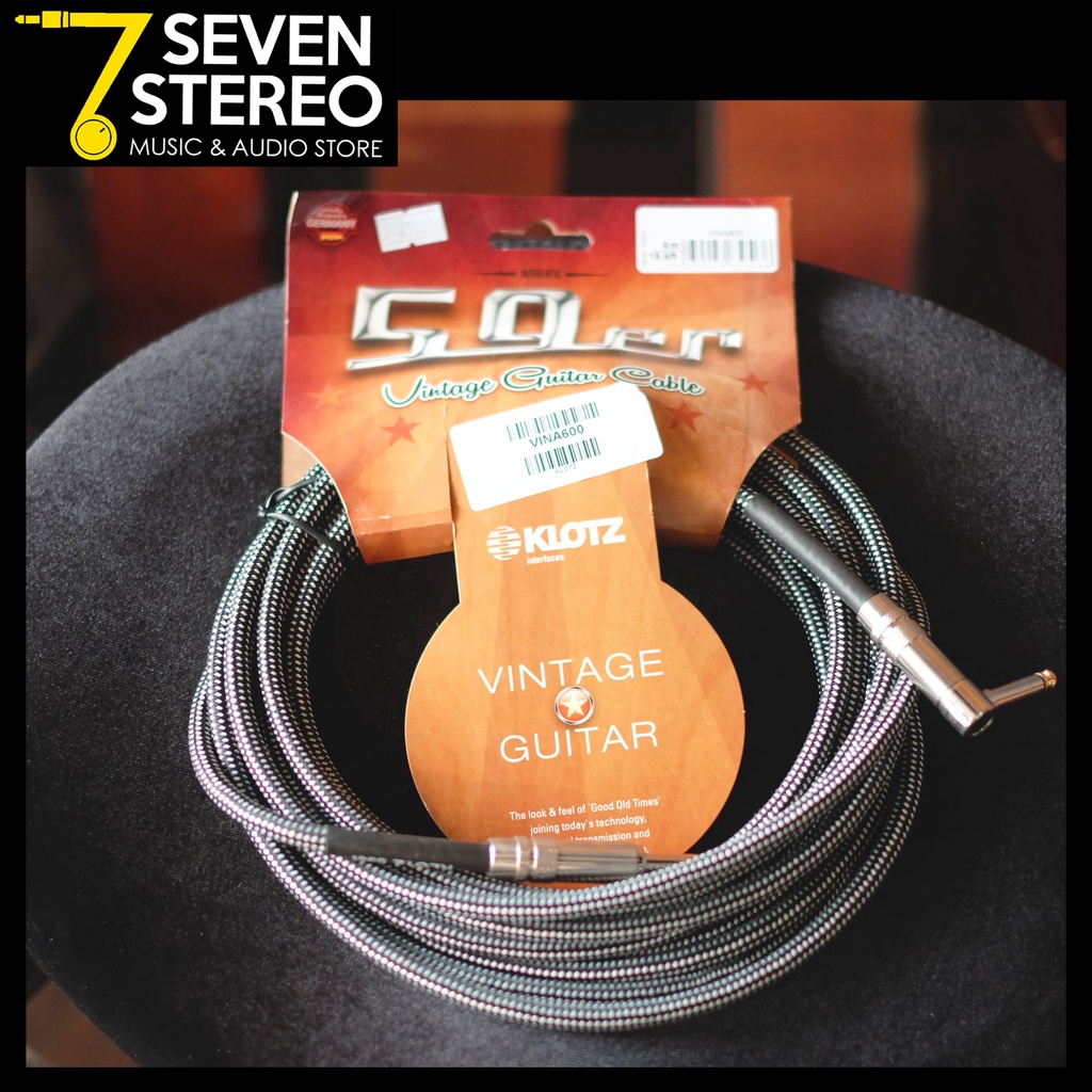 KLOTZ VINA 600 VINTAGE GUITAR CABLE 6 M