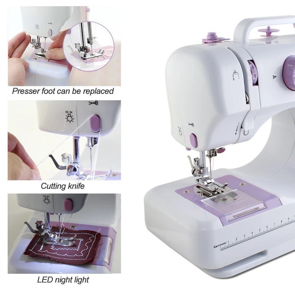 Portable Mini Sewing Machine Mesin Jahit Mini Portabel Sewing Machine FHSM 505A Pro Upgraded 12 Sewing