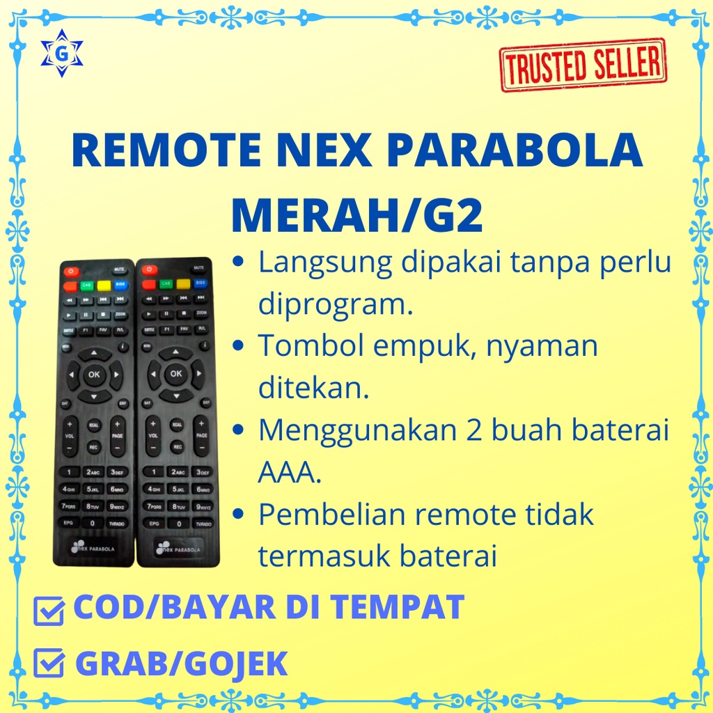 NEX PARABOLA REMOTE NEX PARABOLA MERAH ORI PABRIK