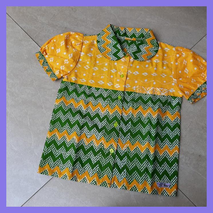 Blouse Batik Anak Cewe Untuk Sd Kelas 2 3 220619 3 Shopee Indonesia