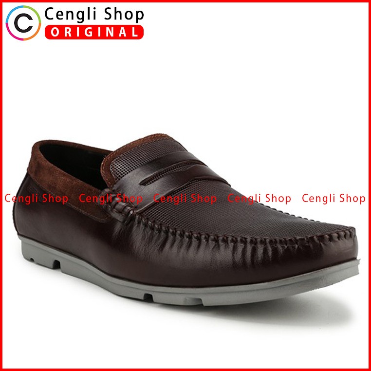 SEPATU PANSUS KULIT OBERMAIN PRIA ORIGINAL LOAFER CASUAL SEMI FORMAL COKLAT OM15