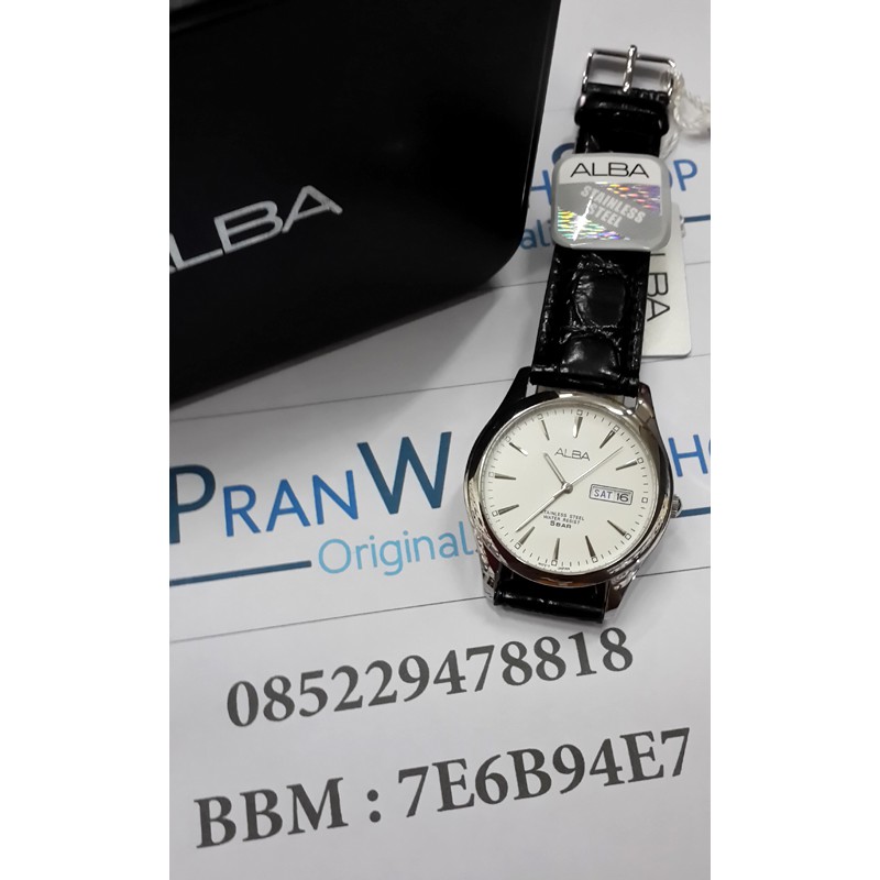 Jam Tangan ALBA AXND63X1 Pria Kulit Original Bergaransi Resmi 1 Tahun (Bisa Unisex)
