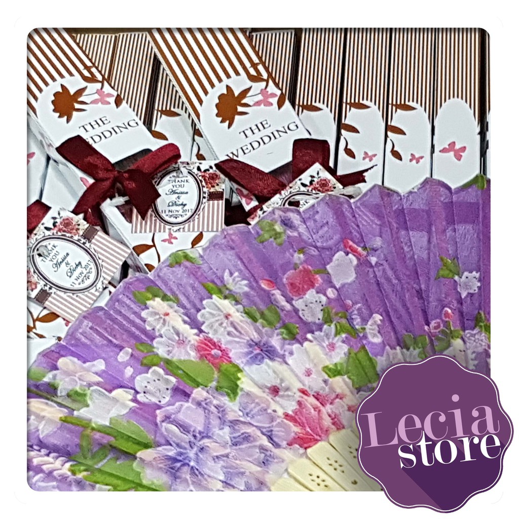 Souvenir Pernikahan Kipas kemas Box Eksklusif Mewah Unik