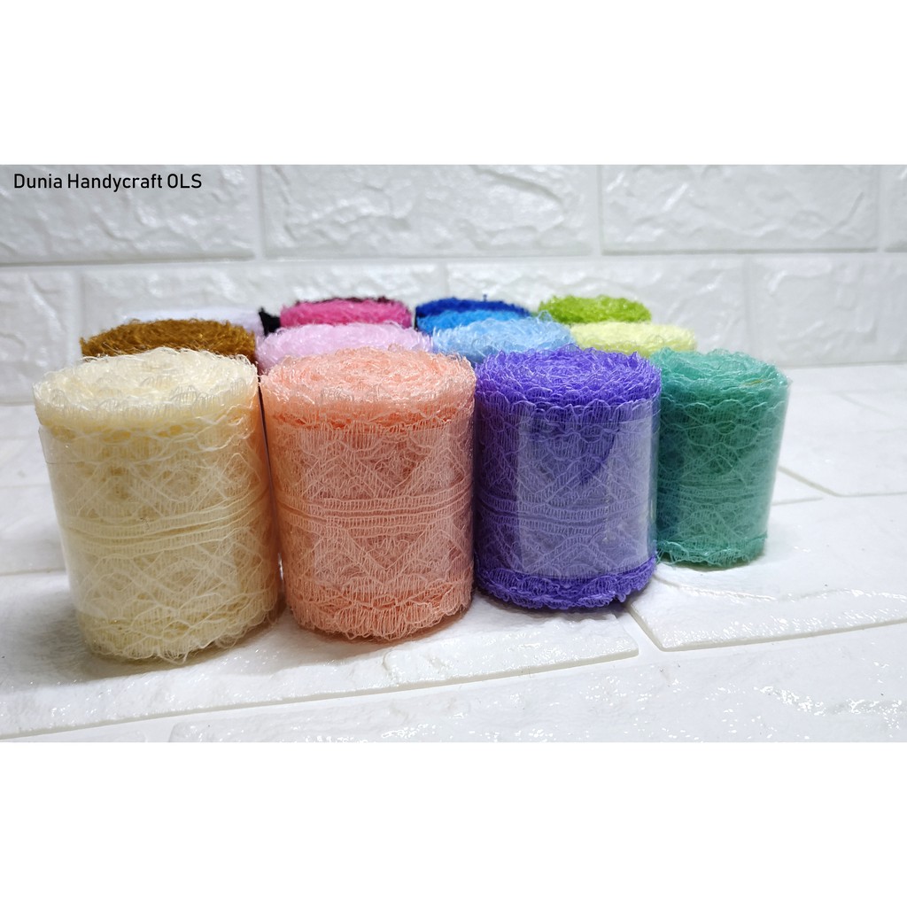 Renda Roll Cantik Bahan Kerajinan Tangan DIY Handcraft