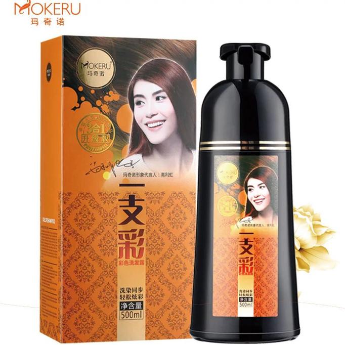 Mokeru Shampoo Semir Herbal / Shampoo Warna Cat Rambut Ak