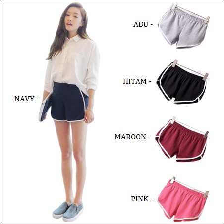 IMF CELANA PENDEK HOTPANTS MUNIKO TALI DEWASA HOT PANTS KOREA STYLE SANTAI POLOS TALI HOTPANTS BABYTERRY MURAH BISA COD