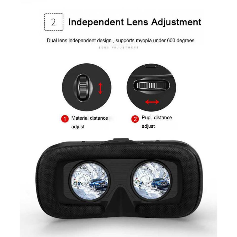 Shinecon 6.0 VR Box Virtual Reality Glasses dengan Headphone