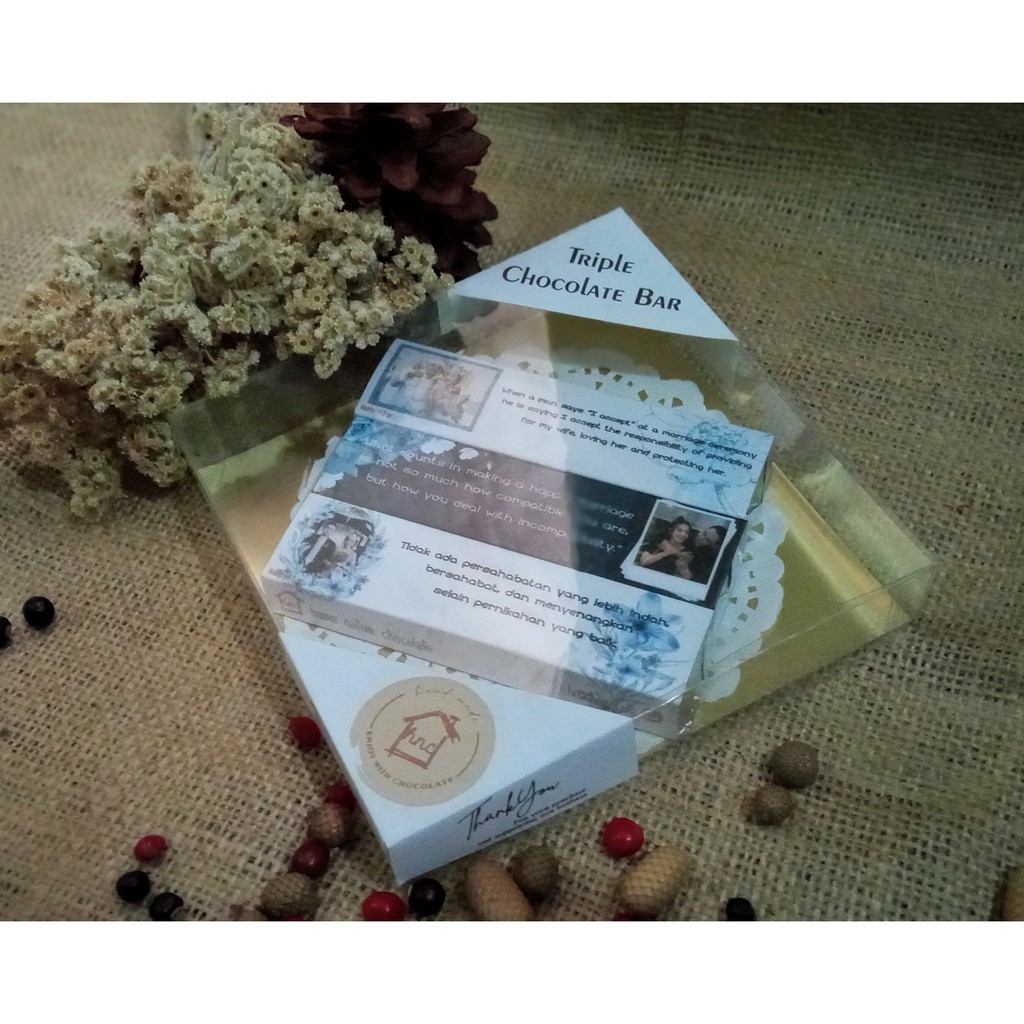 

Triple Cokelat Bar 11x2,8x1,5cm / Custom Cokelat / Cokelat Isi