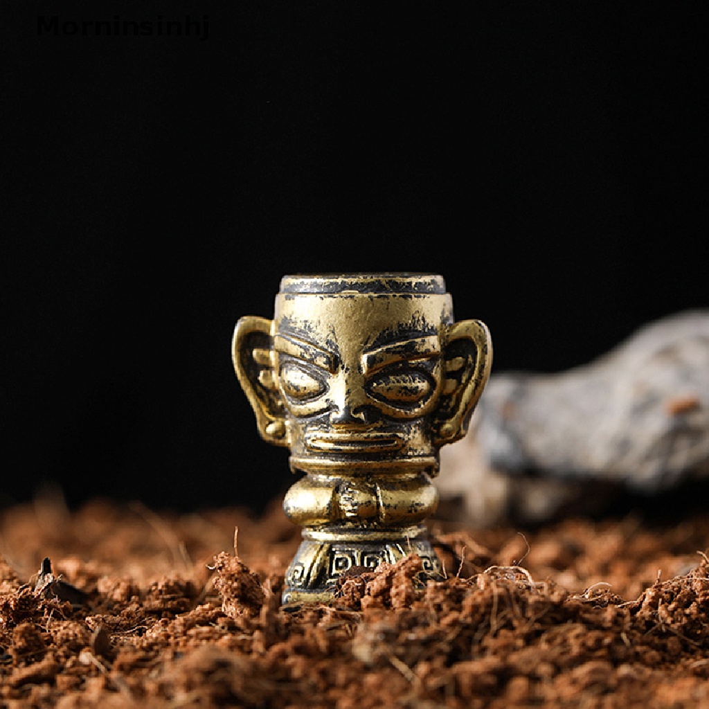 Mornin Sanxingdui Miniatur Figurin Pot Tanaman Gaya Retro Untuk Dekorasi Rumah / Taman