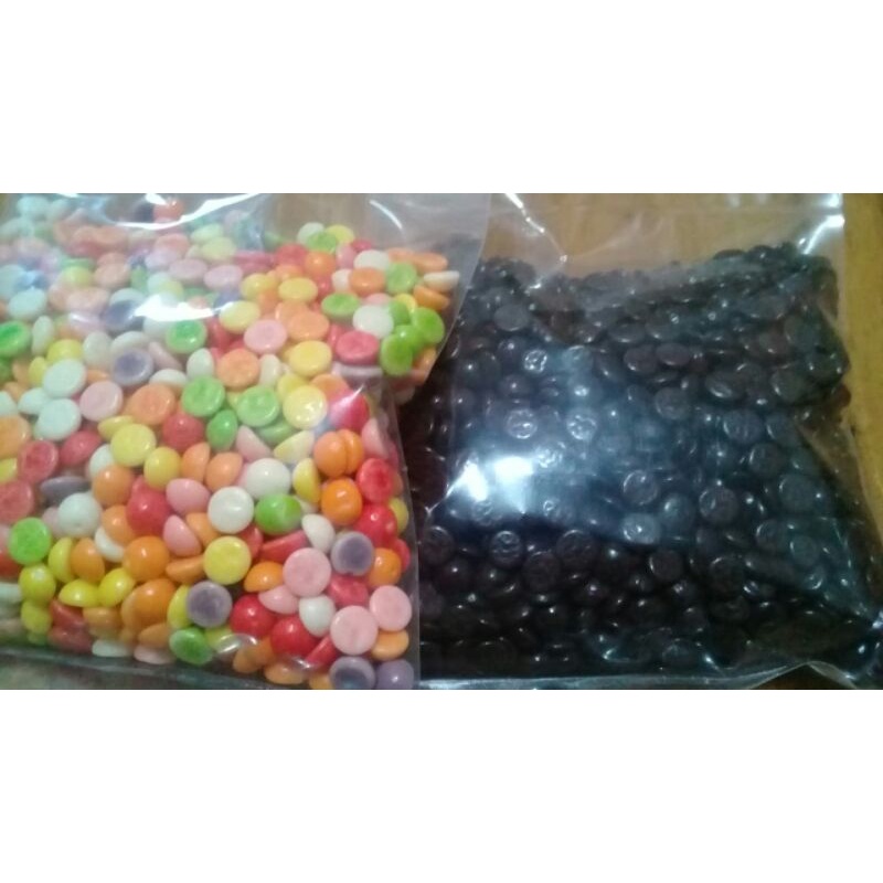

choco chips coklat warna warni 1/2bulat topping kue donat
