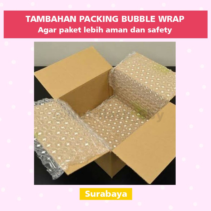 

Tambahan packing Bubble Wrap agar paket lebih aman dan safety