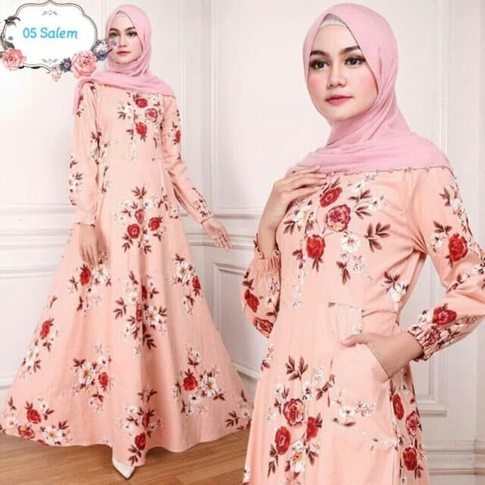 SPESIAL ATASAN PAKAIAN WANITA MUSLIM GAUN SETELAN maxi arniz flower Baju bunga cantik busana muslim