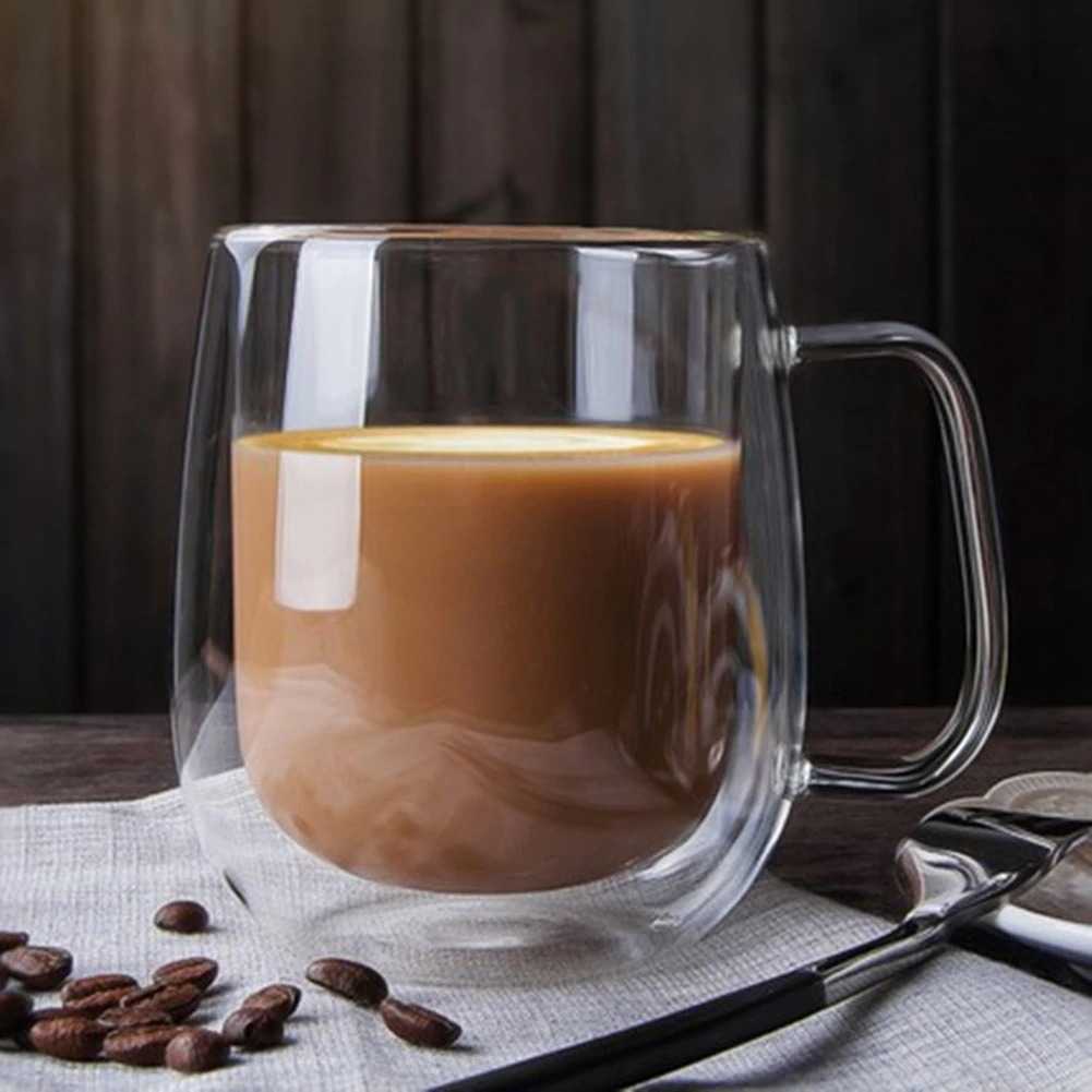 Original Gelas kopi double wall cangkir kopi teh double wall coffee glass mug double wall unik-DB Cangkir 300ml