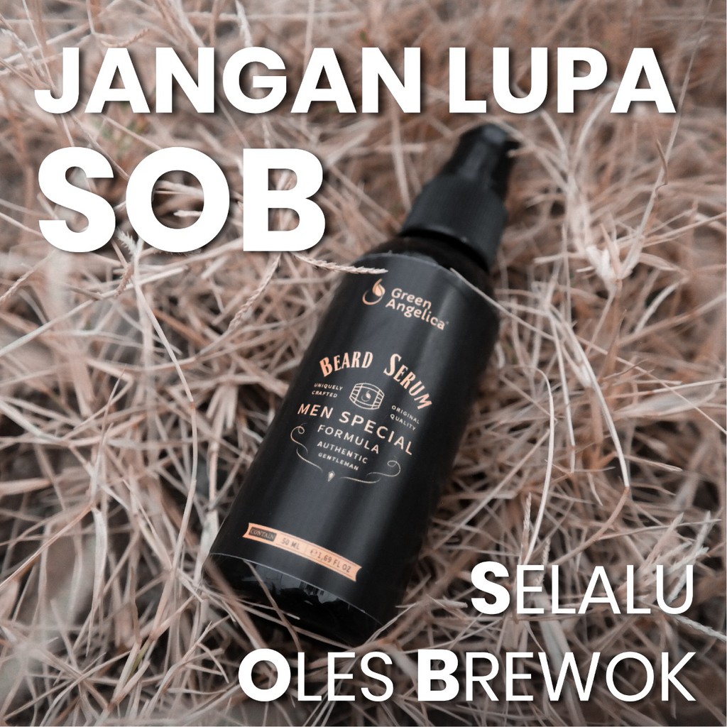 BEARD SERUM GREEN ANGELICA - PENUMBUH JAMBANG, BREWOK, KUMIS, ALIS DLL