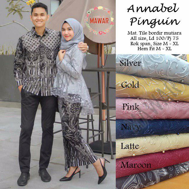 Produsen (termurah - Ori _6 Warna) Batik Couple Andhini Kebaya Couple Brukat Anabel - Bs073 Kebaya Modern gZLM3RHKLOrjb