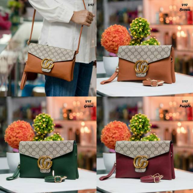 GUCCI  V97 BN Tas selempang murah tas selempang cantik tas selempang berkualitas