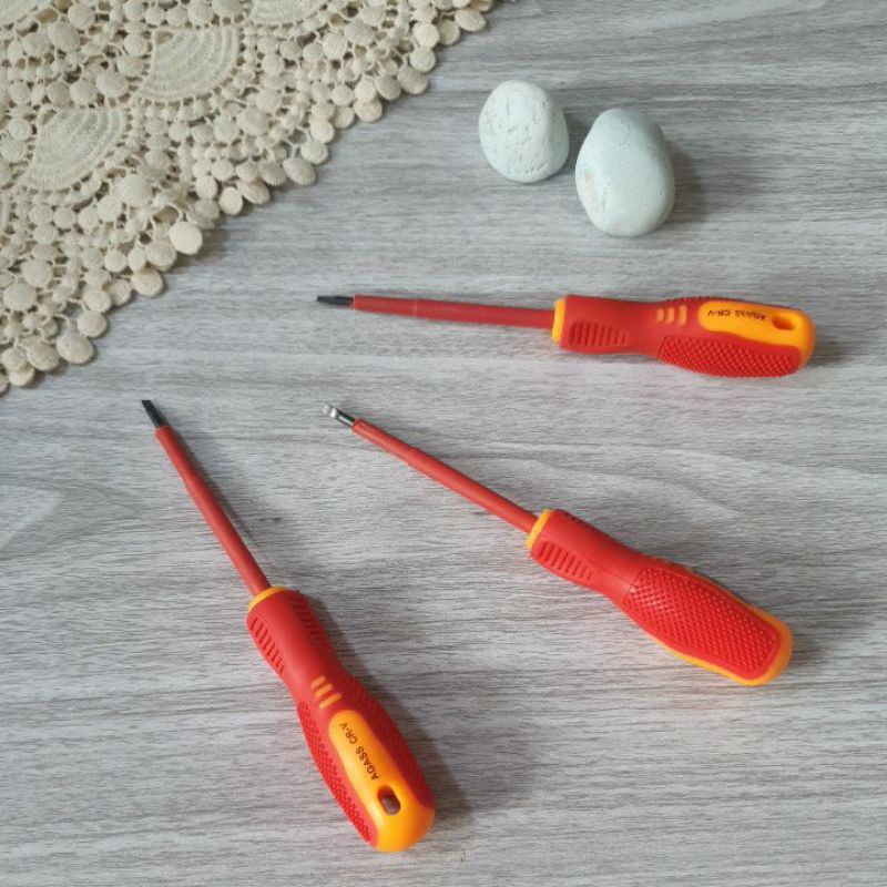Obeng minus kecil ( - ) / / obeng listrik / obeng anti strom