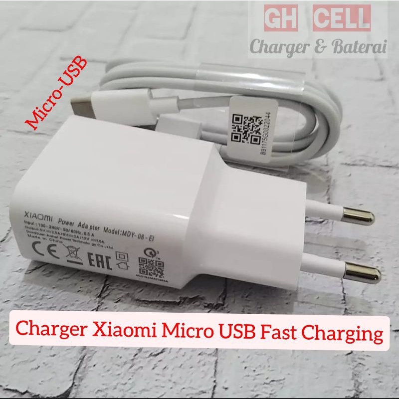 Charger Xiaomi Redmi 5 5A 6 6A 7 7A Fast Charging Micro USB