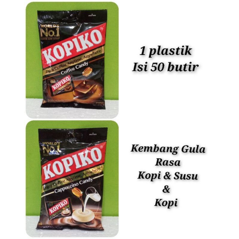 

Permen Coffe Candy kembang gula rasa kopi1 plastik isi 50 butir