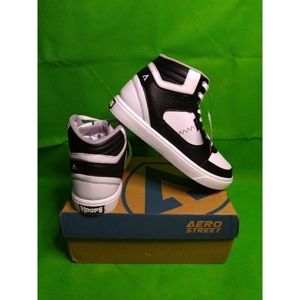 LIMITED AEROSTREET HOOPS HIGH HITAM PUTIH,  SIZE 42