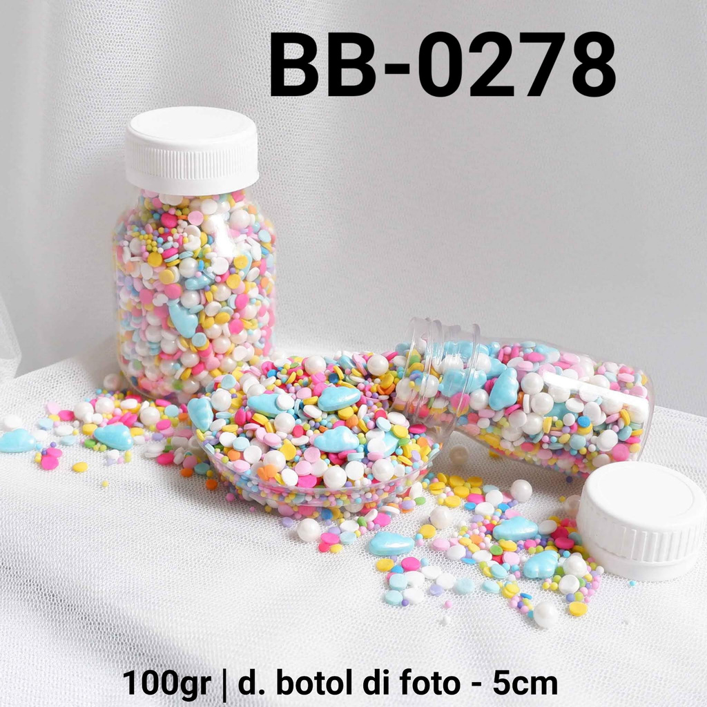 

BB-0278 Sprinkles sprinkle springkel 100gr awan mutiara warna warni yamama baking grosir murah sprinkles cake dekorasi mutiara trimit decoration story sprinklestory sprinklesstory sprinkle story yamama baking