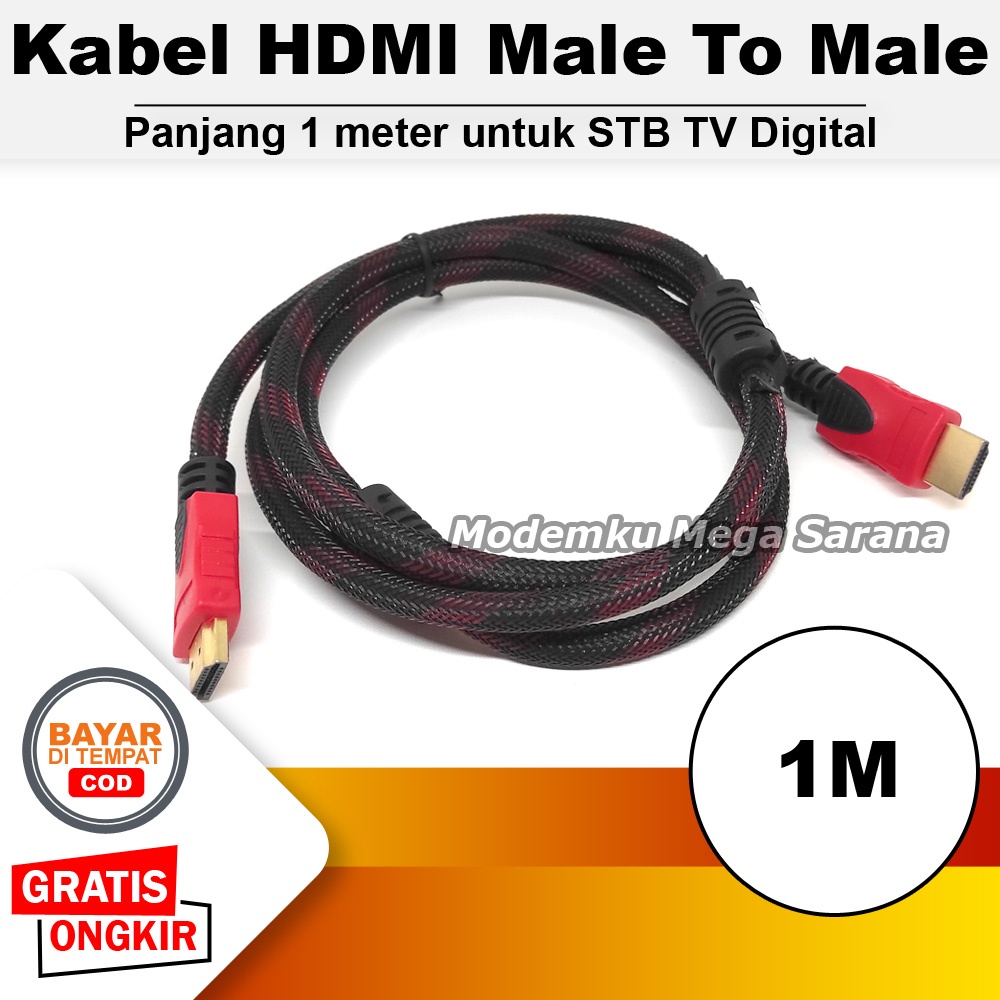 Sanurpro Kabel HDMI 1 Meter Male To Male Untuk STB TV Digital