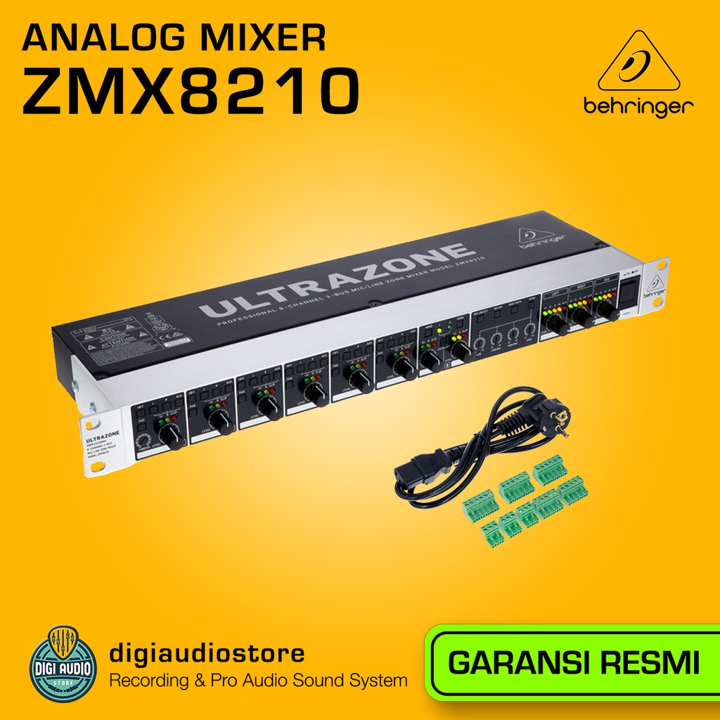 Audio Mixer Instalasi Sound System Behringer UIltrazone ZMX8210 V2 - 8 Channel - 6 Mono - 1 Stereo