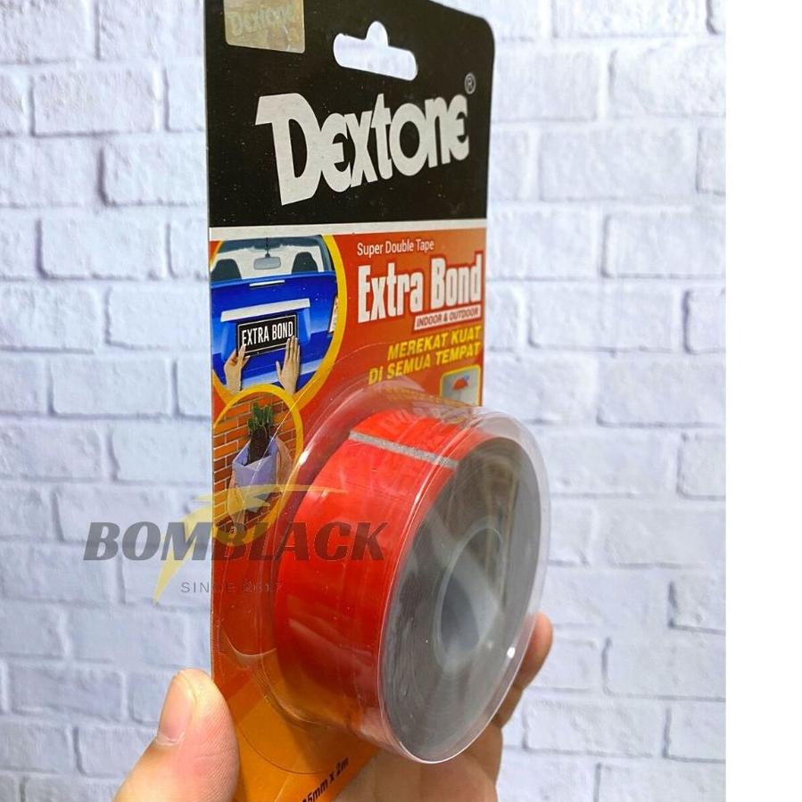 

Promo!! DEXTONE Double Tape 25mmx2M SUPER Kuat Lengket Tahan Air Bening MERAH ....