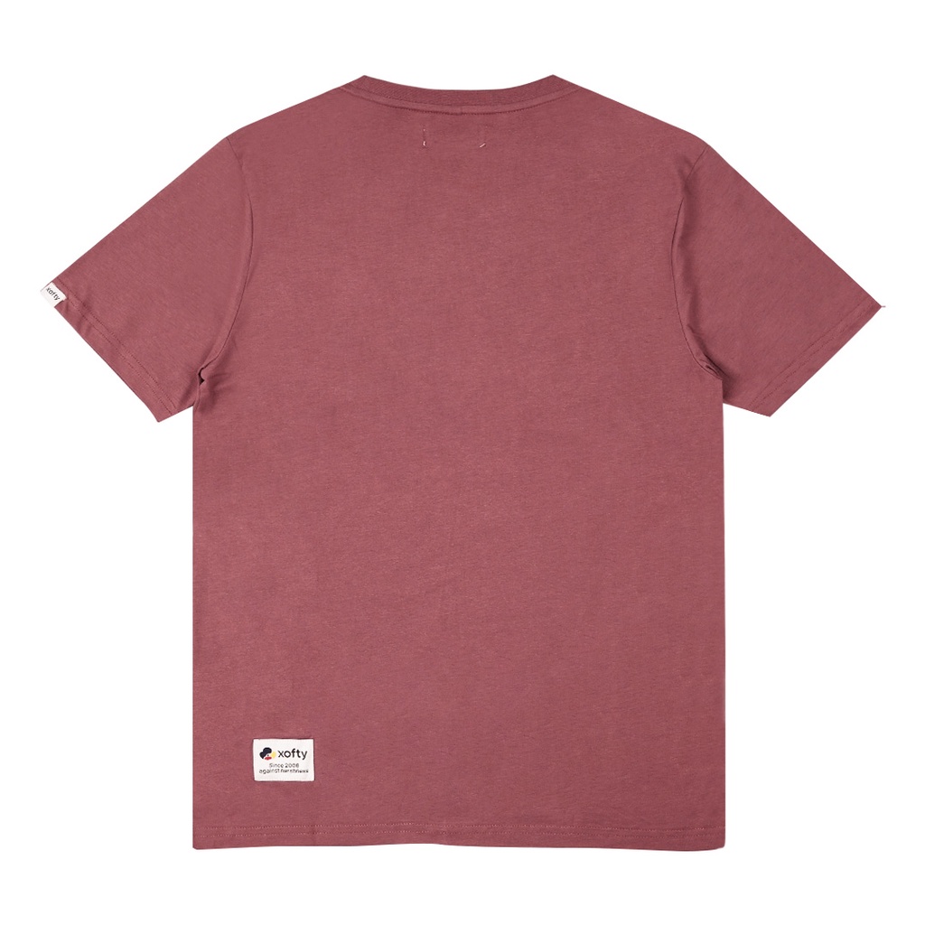 Xofty Kaos Mono Pocket O-Neck T-shirt Cotton 30s Rose