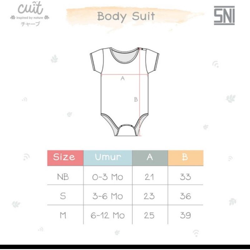 Cuit Bodysuit Lengan Pendek Bayi Monie Series/Jumper Bayi