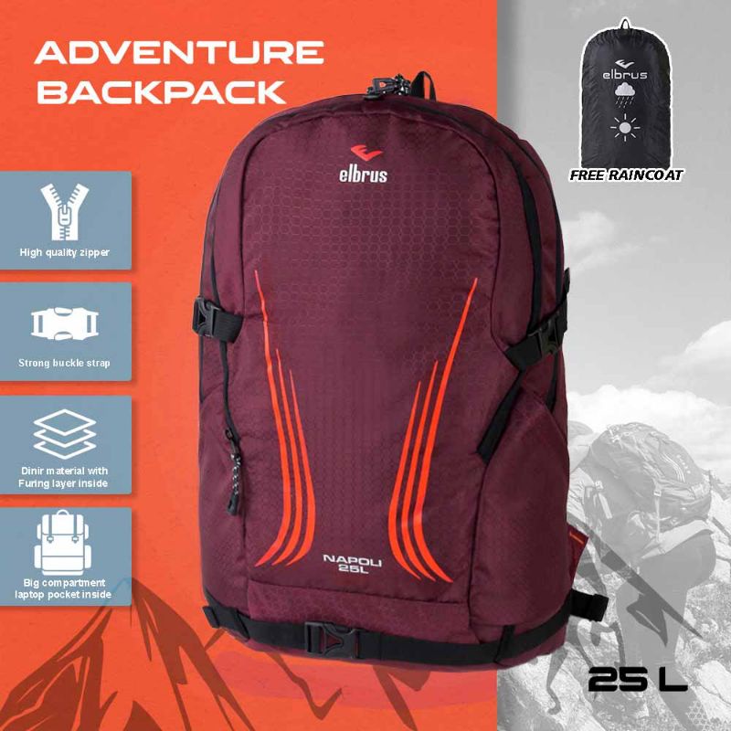 Tas Backpack Pria Wanita Terbaru 25 Liter Premium Material | Daypack Original | Tas Ransel Travelling Adventure Outdoor Kerja Sekolah