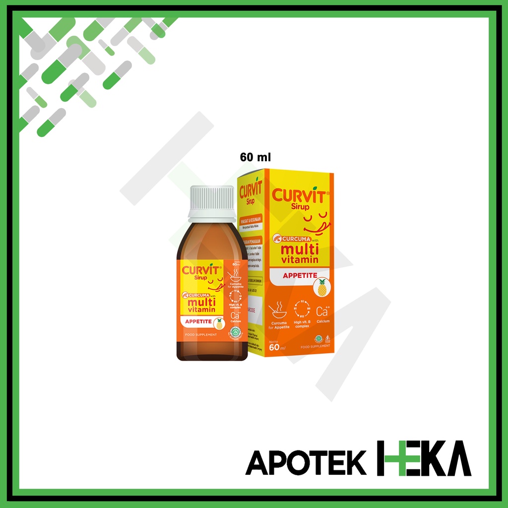 Curvit Syrup - Sirup Vitamin Nafsu Makan Anak 60 ml / 120 ml (SEMARANG)