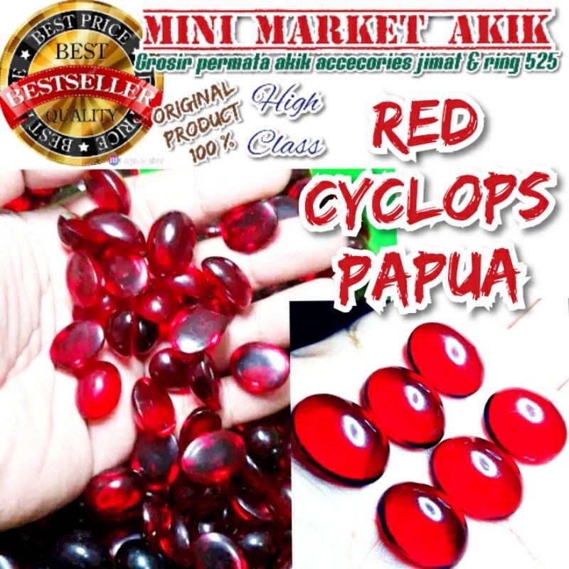 Batu Red Cyclops Papua Super Crystal Termurah HQ