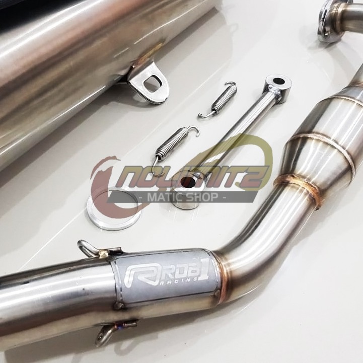 Knalpot Standar Racing Power Boom ROB1 End Cup X Yamaha NMAX OLD