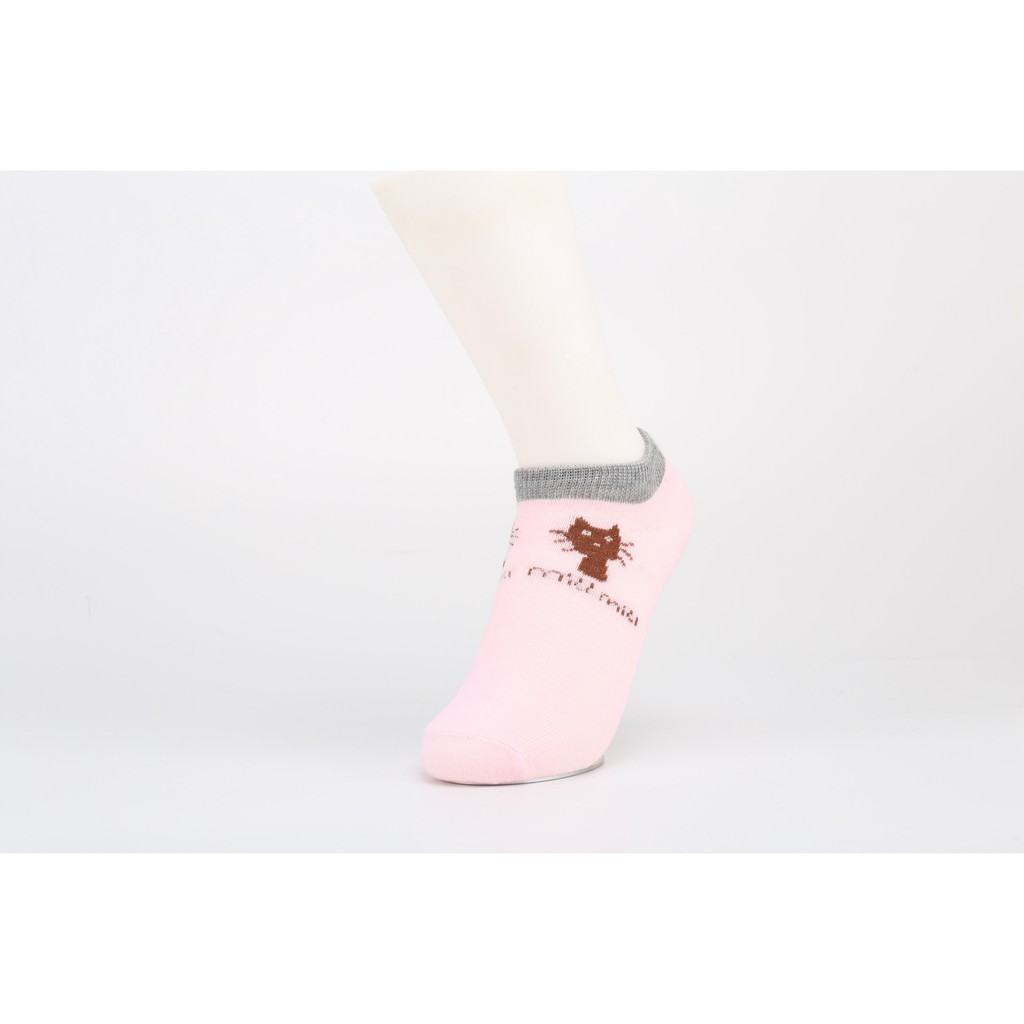 BEE - Kaos Kaki Ankle Cute Kaos Kaki Pendek Motif Semata Kaki Import Murah SC - 16-PINK